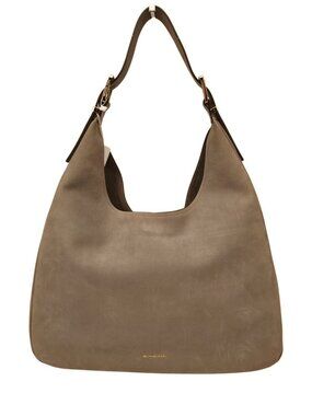 Michael Kors Nolita Large Nubuck Leather Hobo Shoulder Bag Birch/Tan/Beige - NWT